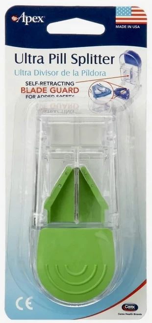 Apex 아펙스 울트라 알약절단기 약자르기 쪼개기 알약컷팅기 컬러랜덤 출고, 색상 랜덤, 1개 - 쿠팡