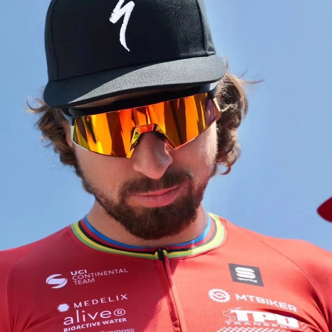 백퍼센트 100% 에어로크래프트 블랙 하이퍼 레드미러렌즈 러닝 등산 자전거 골프 야구 스포츠 고글, 1개