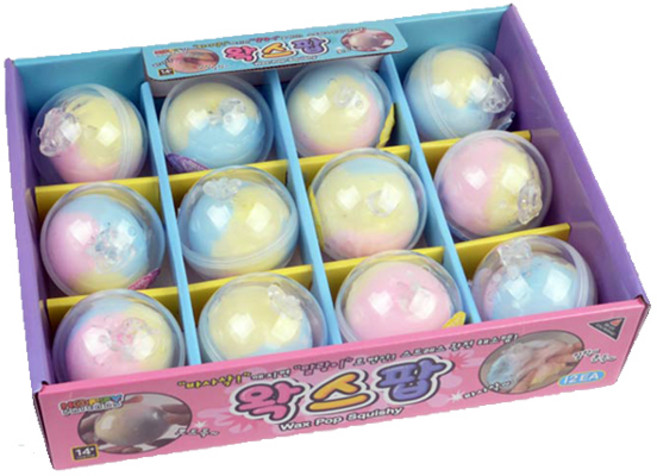 브라더유통 왁스 코팅 아이스크림 왁스뿌시기 말랑이 1박스 12개, 랜덤
