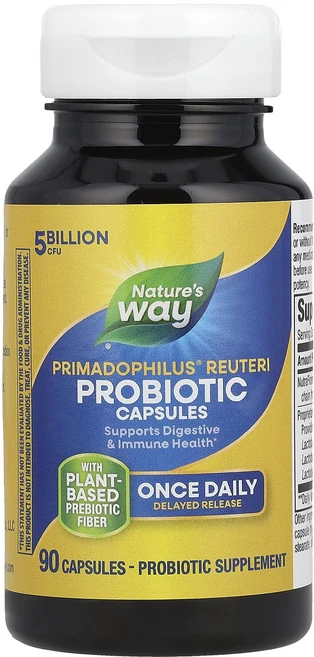 Nature's Way Primadophilus® 루테리 프로바이오틱 50억CFU 캡슐 90정, Nature's Way Primadophilus®..., 1개 - 쿠팡
