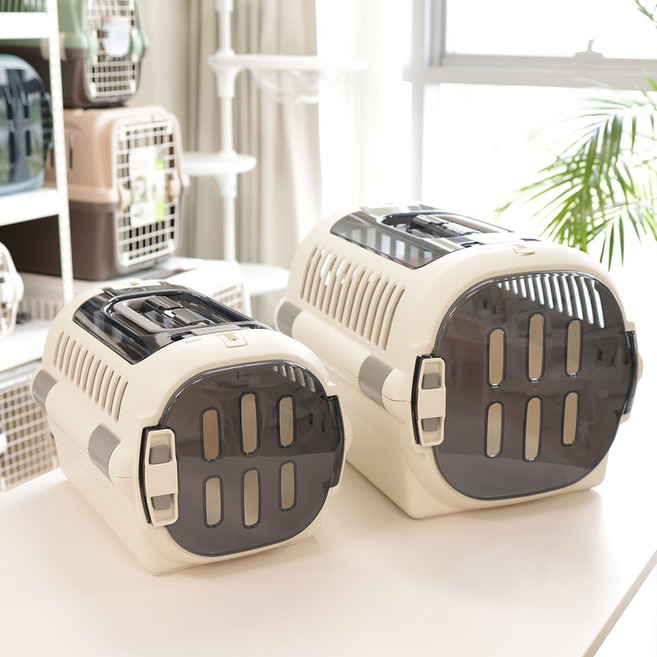 릿첼 파인켄넬 강아지 고양이 이동장 더블도어 케이지, 밀크화이트, 1개