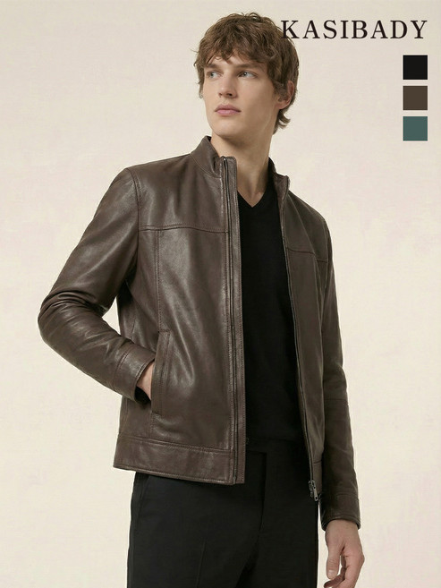 카시바디 시크릿시즌오프 카시바디 남성 양가죽 미니멀 집업 자켓