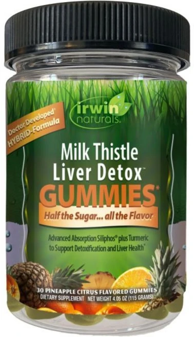Irwin Naturals Gummies Milk Thistle Detox v2 Daily Health & Gentle Detox Support Vegan 30 Gummi, Irwin Naturals Gummies Milk Th, 1개 - 쿠팡