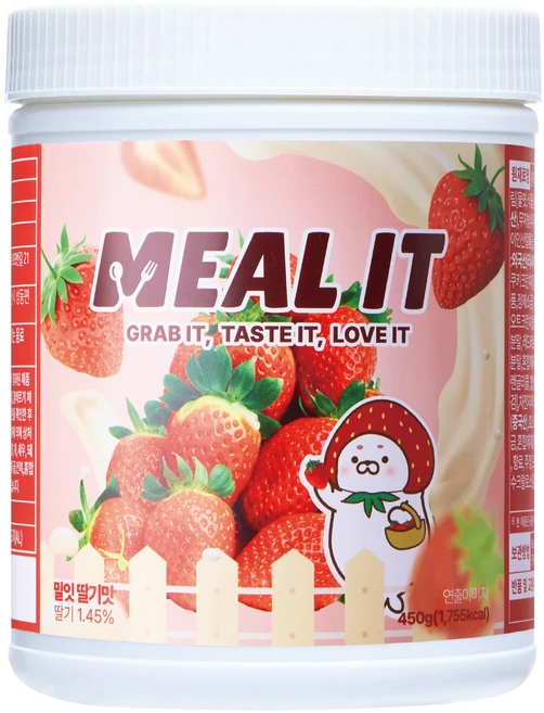 밀잇 단백질 쉐이크 딸기맛, 450g, 1개 - 쿠팡