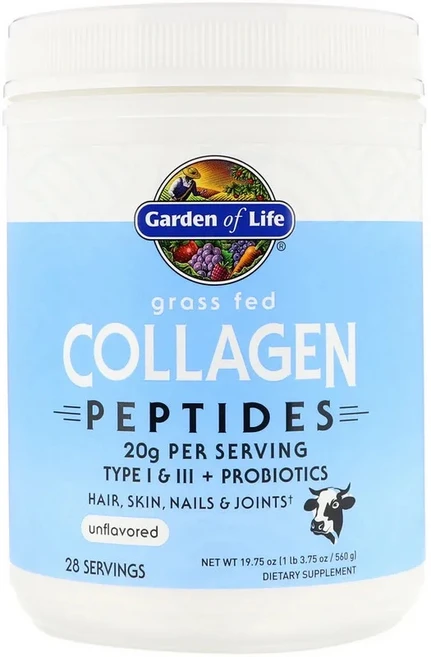 [미국정품직구상품] 가든오브라이프 Grass Fed 콜라겐 펩타이드 무향 560g(19.75oz), 560g, 1개 - 쿠팡