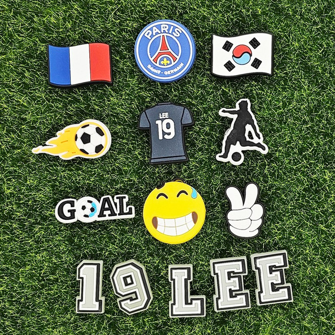 신발참세트 14종 축구선수 LEE 세트 스포츠 신발장식파츠 실내화 꾸미기