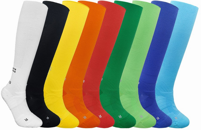 축구 스타킹 양말 무봉제 흡한속건, 블랙, 논슬립X, 1개