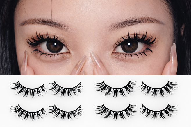 자연스러운 매일 쓰는 데일리 인조 속눈썹 10쌍 세트 초보자도 쉬운 가벼운 착용감, 10개, 블랙