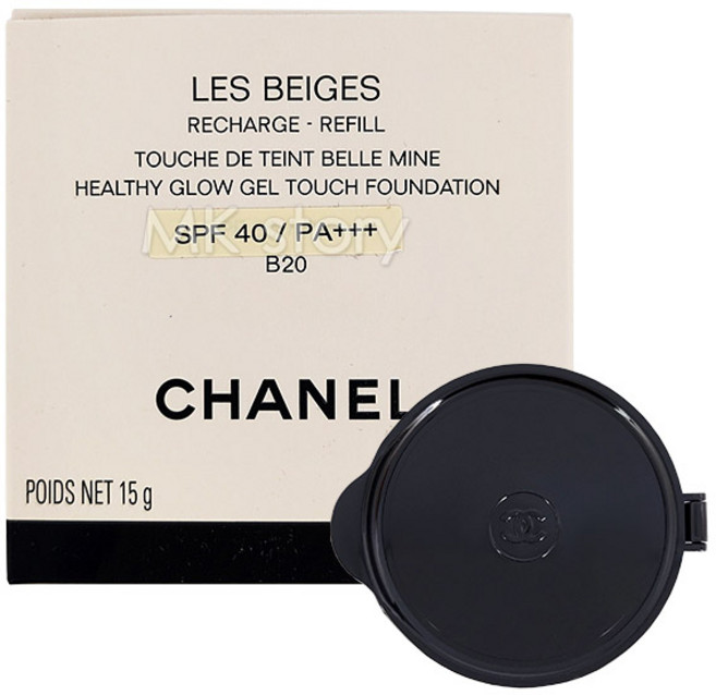 샤넬 레 베쥬 헬시 글로우 젤 터치 파운데이션 SPF40 (리필), B20, 1개
