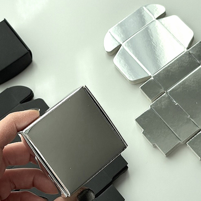 모소가 미니 선물 악세서리 포장 보관 상자, 20개, 실버