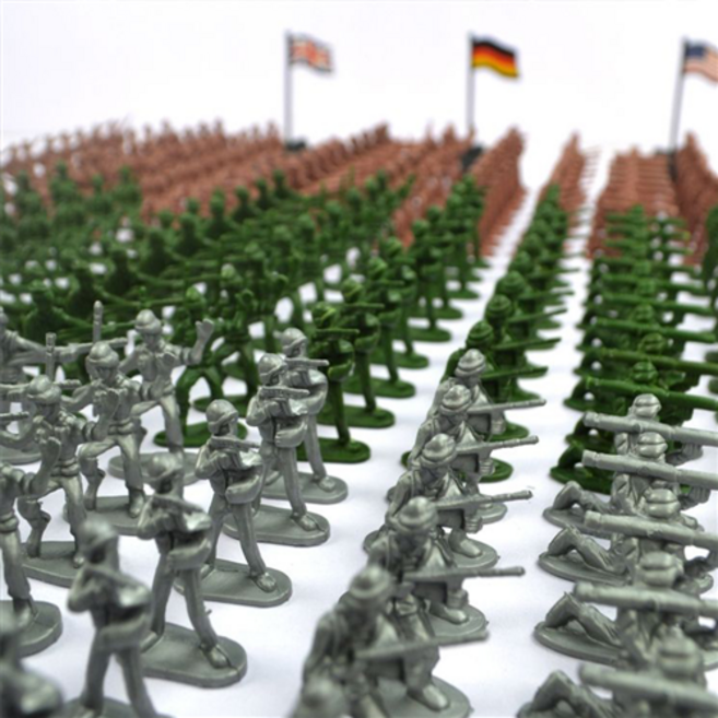 토이랄라 1+1 밀리터리 피규어 세트 보병사단 100PCS 독일군, 색상랜덤, 1개