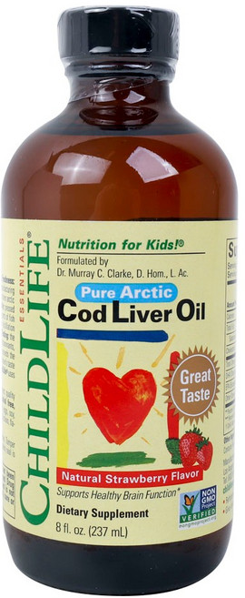 차일드라이프 퓨어 아틱 코드 리버 오일 어린이 오메가 3 내추럴 스트로베리, 1개, 237ml