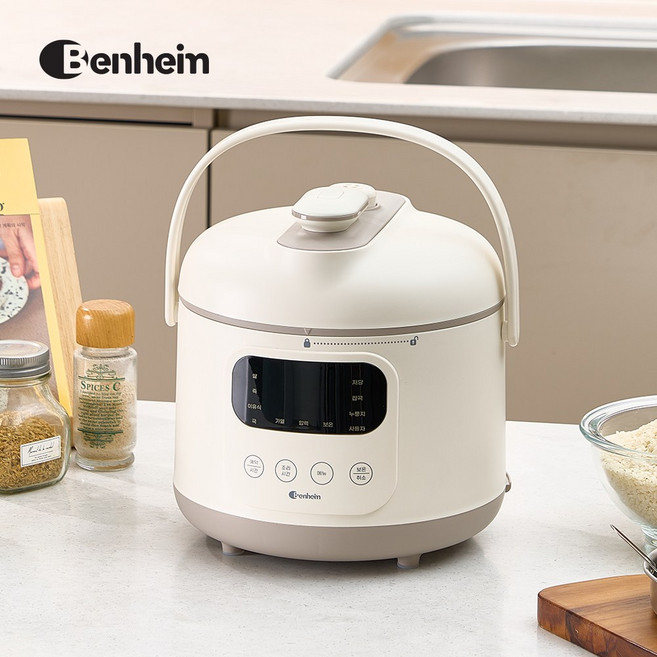벤하임 저당 압력밥솥 3-4인용 전기밥솥 IH압력밥솥 찜기 저칼로리 당질저감 BLPC-500B