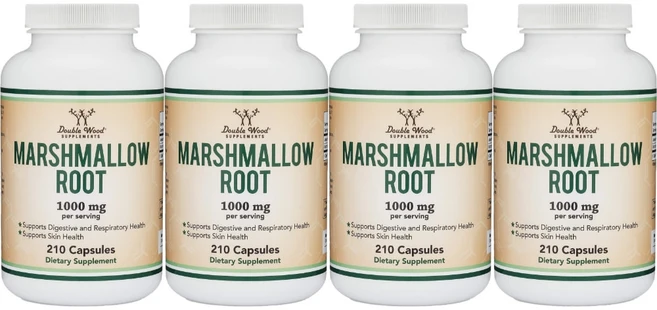 더블우드 마시멜로우 뿌리 1000mg, 4개, 210정 - 쿠팡
