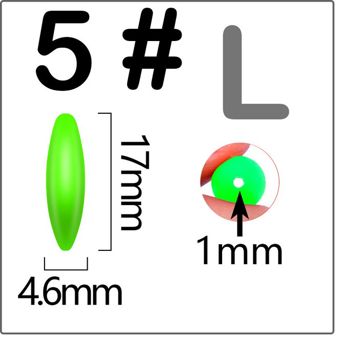 낚시 부유 부력 형광 드리프트 액세서리 표시기 10, 10Pcs, 5 olive green L, 1개