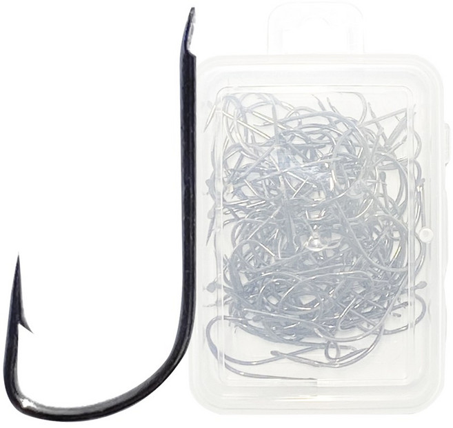 씨케이 / 학공치 소데 훅 / 가늘고 예리한 바늘 / 블랙 메탈 색상 NSB / 표준 사이즈의 바늘 / 자작 DIY 덕용 200개 입 / 전용 케이스 제공, 200개입, 1개