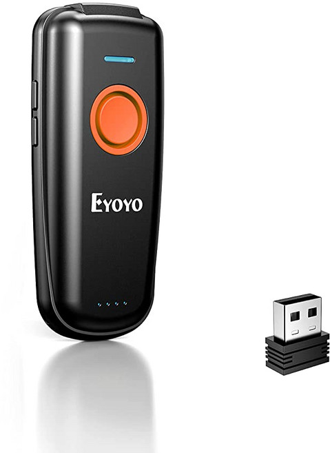 Eyoyo EY-023L 1D 선형 무선 바코드 스캐너 블루투스 빠른 정확한 스캐닝 미니 휴대용 포켓 재고 바코드 컴퓨터 안드로이드 iOS 폰용 판독기 배터리 수준 표시기, YH1367, 1개