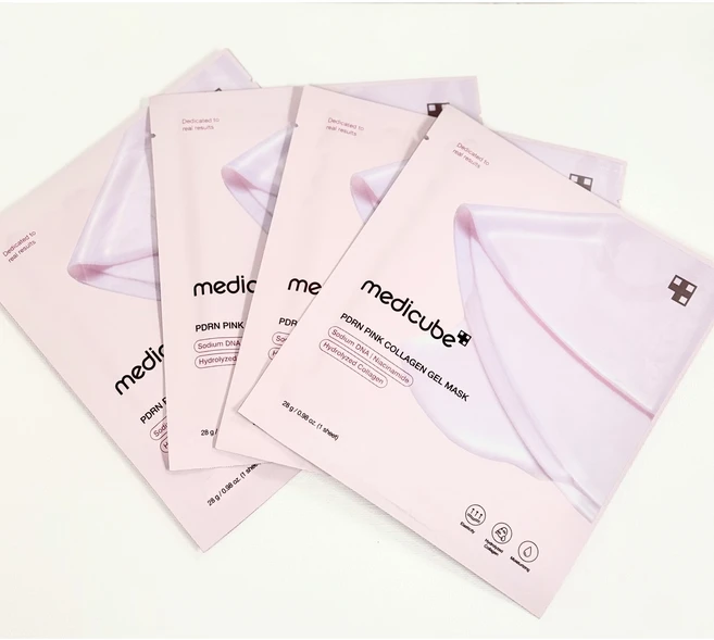 메디큐브 연어 PDRN 핑크 콜라겐 마스크팩, 1개, 4개입 - 쿠팡