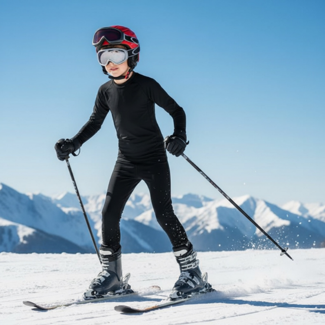 굿도우 남성 주니어 스포츠 기모 발열 내의 상하 세트