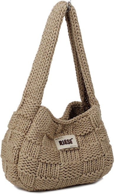 컬러플한 니트 미니백 따뜻한 겨울 컬러 호보백 작은 숄더백