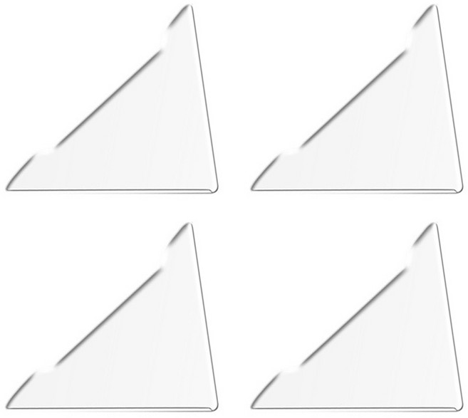자동차 모서리 문콕방지 도어가드 패드, 4개, 투명