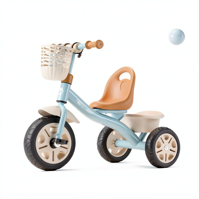兒童三輪學步車, 藍色, 1個, 74cm