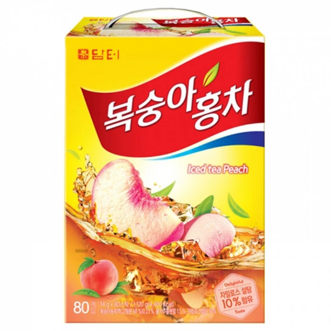 담터 복숭아 홍차 아이스티 80T, 2박스, 80개입 - 쿠팡