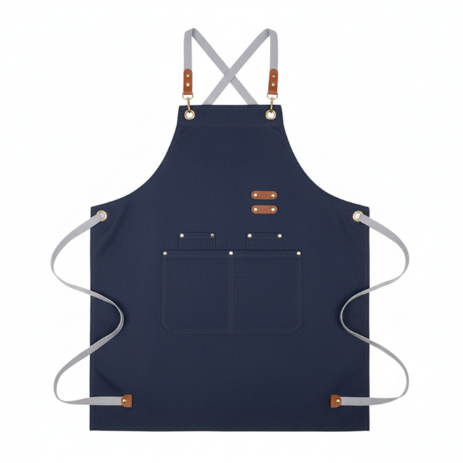 오브렌 카페 공방 프리미엄 재질 방수 앞치마, 1개, 네이비