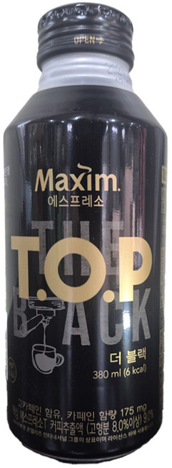 맥심 티오피 더블랙 380ml 6입[K], 6개