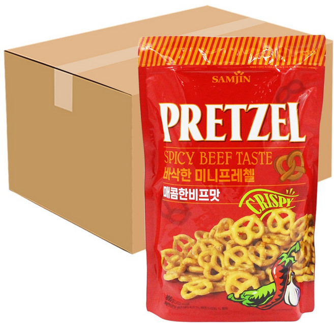 삼진 미니프레첼 매콤한비프맛, 800g, 6개