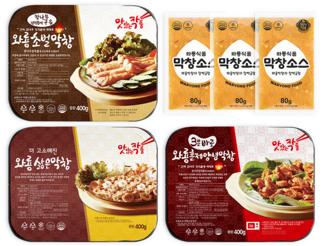 와룡식품 SET 와룡막창 초벌막창 + 삶은막창 + 양념막창 + 막창소스, 3개, 400g