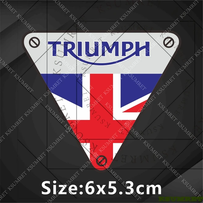 Triumph 스티커 로고 오토바이 데칼 탱크 엠블럼 Bobber TWIN Scrambler 660 765 1200, 02 Style2