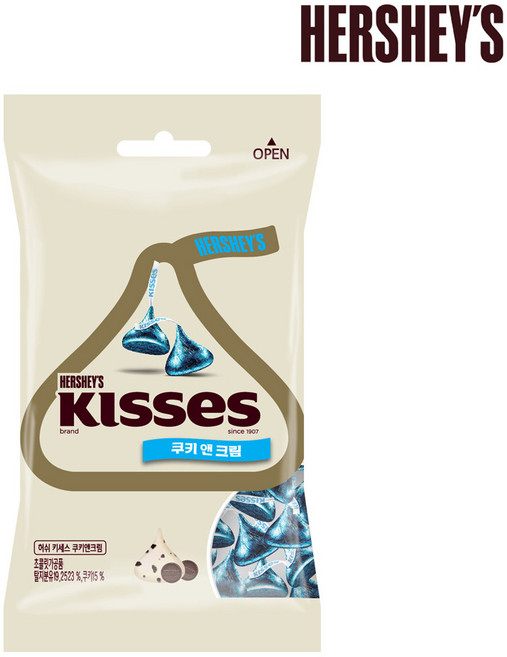 [롯데] 키세스 쿠앤크 초콜릿 52G 1개