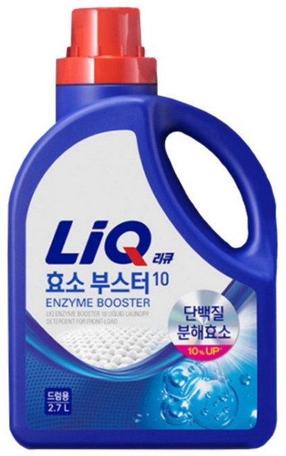 애경 진한겔 리큐 일반 드럼용 2.7L 속때까지 강력세척 단백질효소 10% 향상 세탁세제, 1개