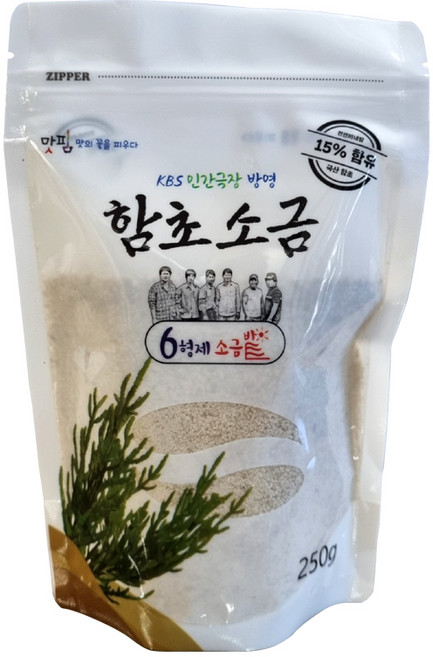 6형제소금밭 맛핌 육형제 신안 천일염 함초소금 250g, 1개
