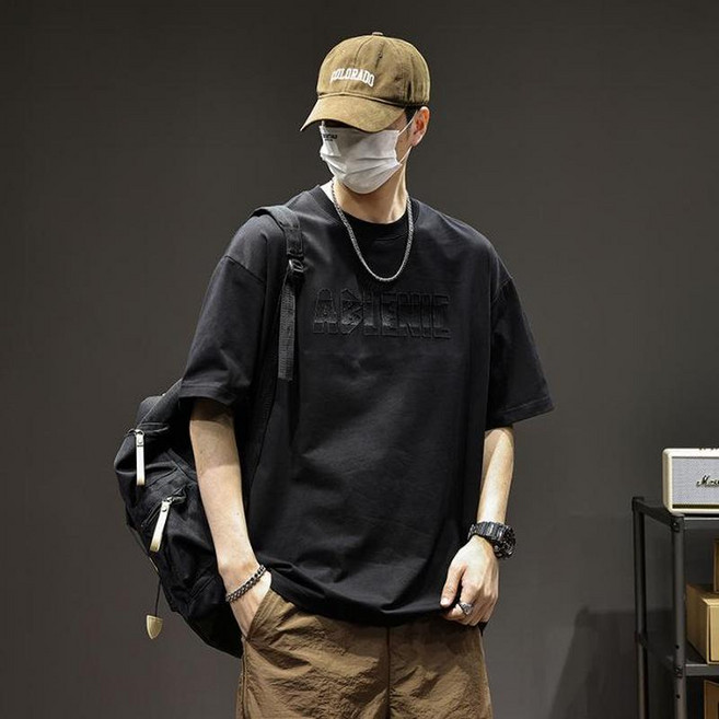 男款短袖T恤 圓領寬鬆涼感科技棉上衣