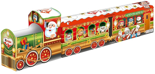 킨더 믹스 초콜릿 3D 기차 크리스마스 어드벤트 캘린더 226g