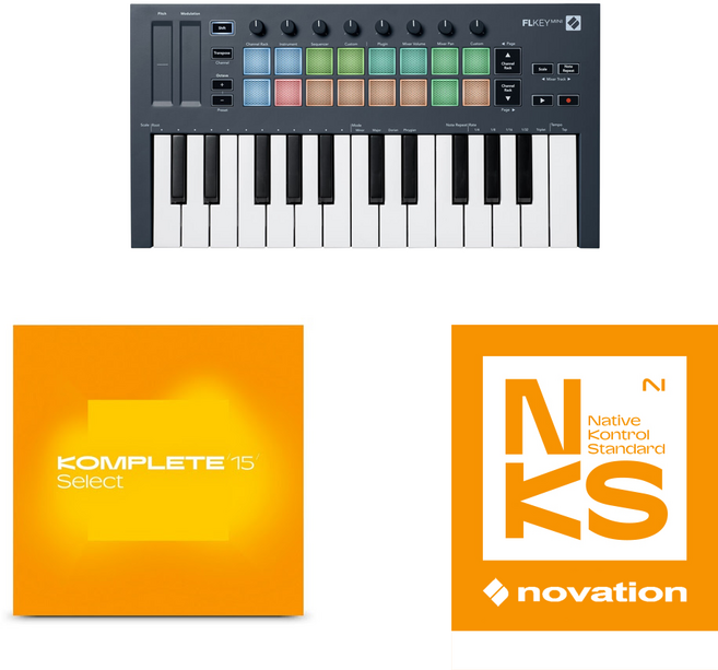 Novation FLkey mini 노베이션 FL studio 용 미디 컨트롤러