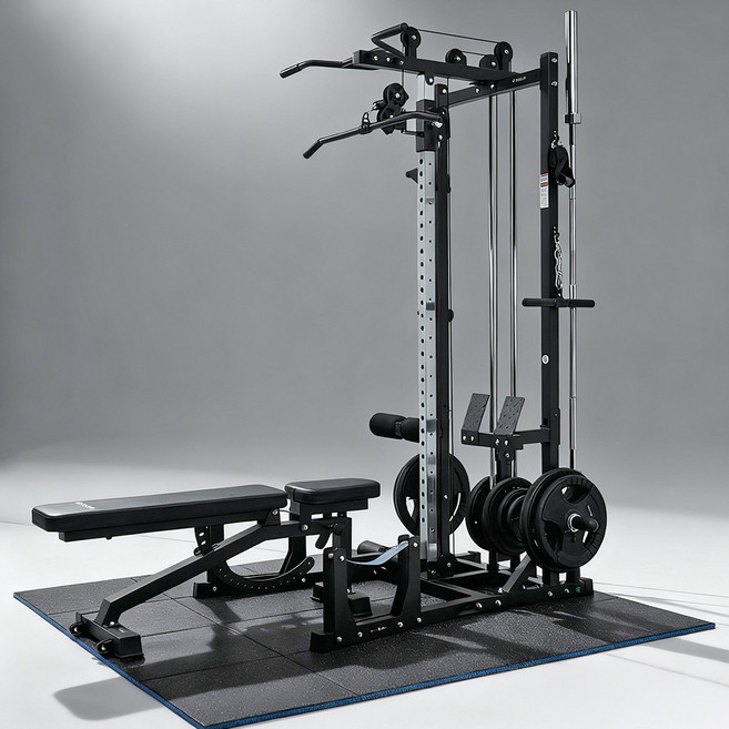 1022 싱글 케이블머신 풀세트 방문설치 멀티 홈짐 치닝디핑 턱걸이 운동기구 데드리프트 랫풀다운, 1022 싱글케이블머신(CPU바벨원판)