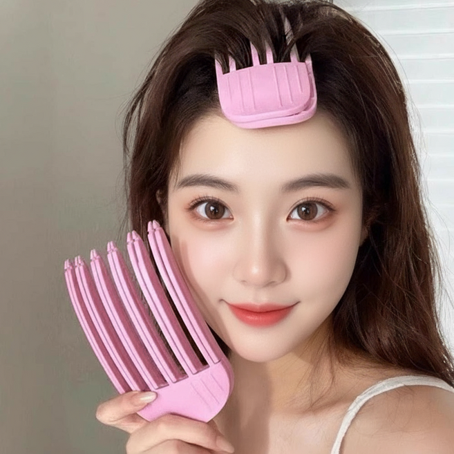 댓츠댓 볼륨업 가르마 볼륨집게 뿌리볼륨집게핀 6날, 1개, 핑크
