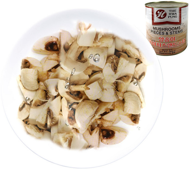 (배터짐)차이나 THP 양송이피스 P/s 양송이 통조림 짬뽕 마라탕 중화요리, 2.8kg, 1개