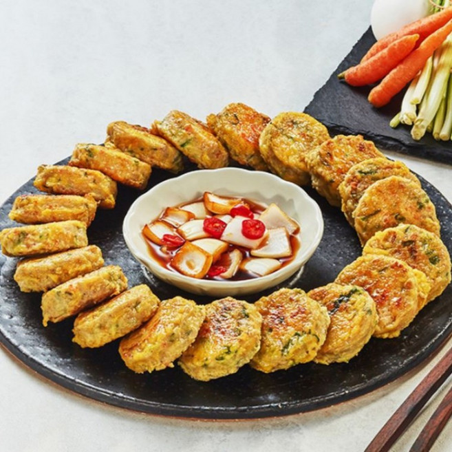 사옹원 제사 모듬전 명절전 5종 각1kg 동그랑땡 동태전 깻잎전 오미산적 녹두전 총 5kg, 1개, 1kg