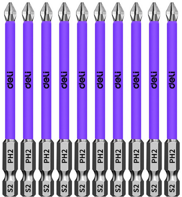 wrikri S2 고경도 재질 업그레이드 논슬립 미끄럼 방지 타이완 토션 십자 비트, 10개, 90mm