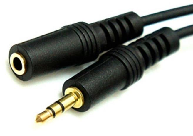 케이블메잇 스테레오 AUX 3.5파이 암숫 MF 스피커 오디오 앰프 연결 연장 케이블, 2M, 블랙, 1개