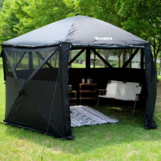 밴프 원터치 하우스텐트, BLACK (검정), 8인용