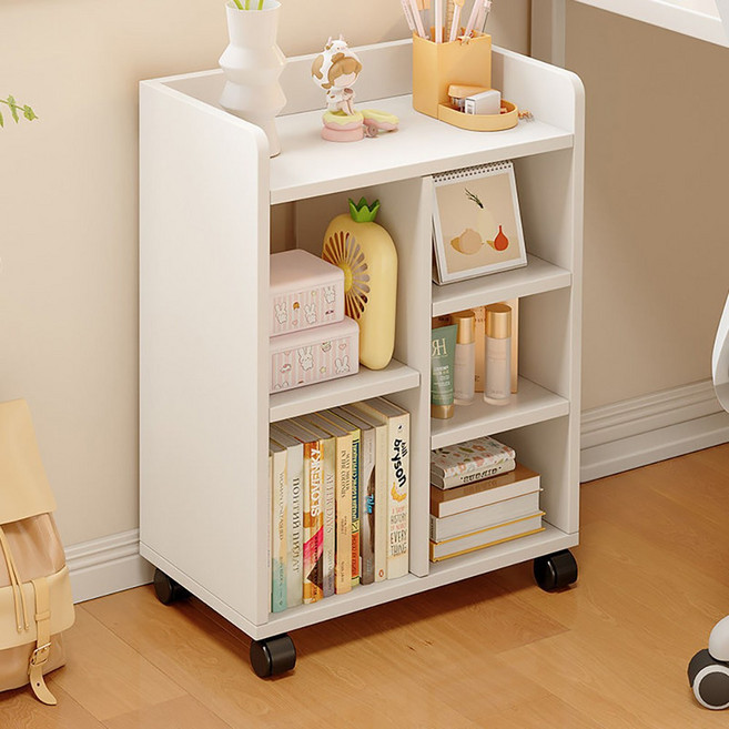 타리홈스 인테리어 미니 책장 수납장 이동식 수납선반, 화이트