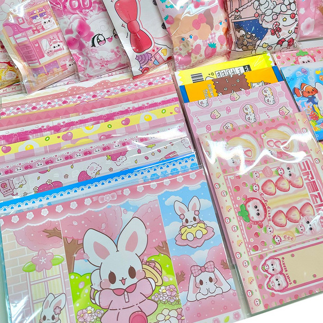 [유하랜박] 랩핑지 4세트 200장 랜덤박스