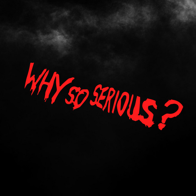조커 스티커 WHY so SERIOUS 자동차 오토바이 핼멧 데칼 스티커, 레드반사, M, 1개