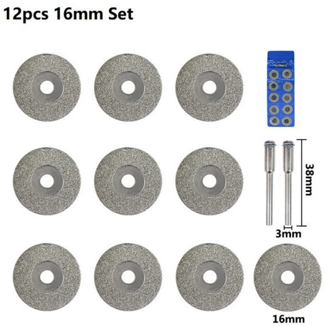 XCAN 10pcs 16-60mm 다이아몬드 톱날 미니 다이아몬드 연삭 휠 원형 톱날 Dremel 로타리 도구 미니 커팅 디스크, [02] 40mm 12pcs