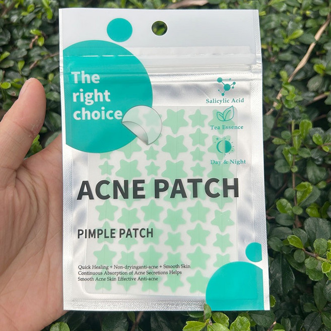 ACNE PATCH 星星貼紙 彩色星星貼 水膠體貼紙, 1個, 綠色